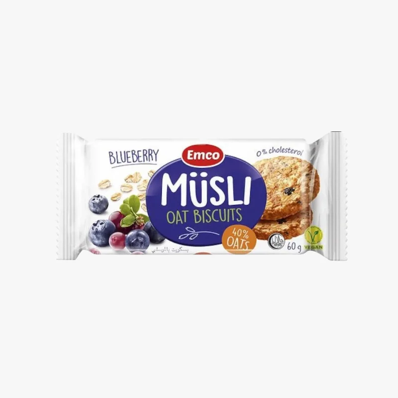 Emco Muesli Oat Biscuits Myrtille 60g